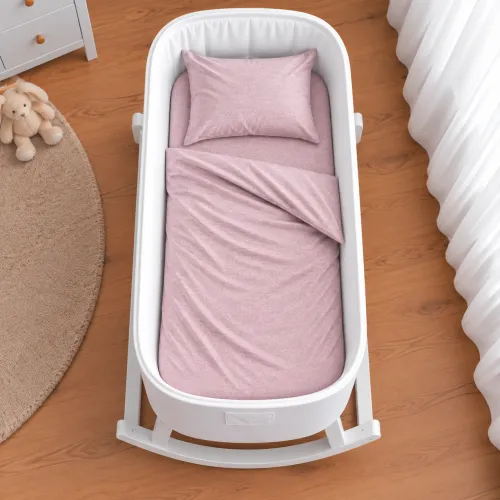 Комплект постельного белья в кроватку 90*110 Satin Stripe 30-0007 Pink - 2