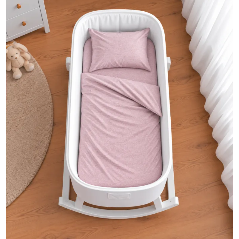 Комплект постельного белья в кроватку 90*110 Satin Stripe 30-0007 Pink - 1