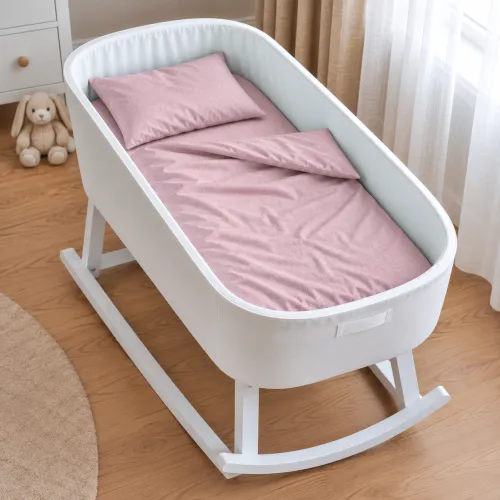 Комплект постельного белья в кроватку 90*110 Satin Stripe 30-0007 Pink - 1