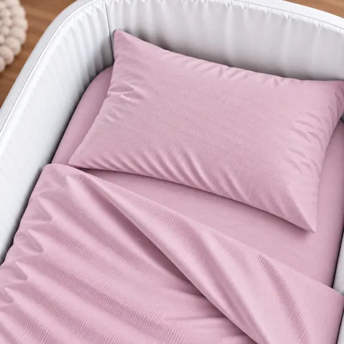 Комплект постельного белья в кроватку 90*110 Satin Stripe 30-0007 Pink - 3