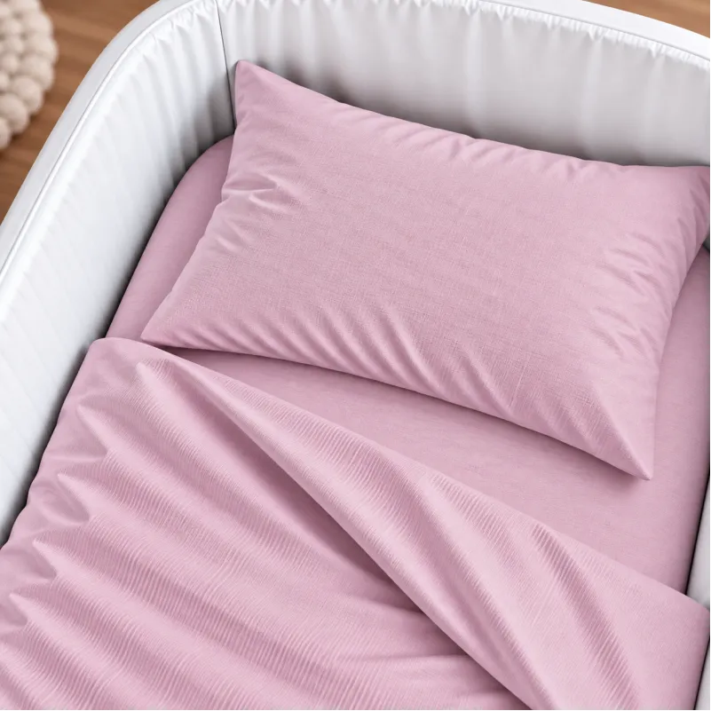 Комплект постельного белья в кроватку 90*110 Satin Stripe 30-0007 Pink - 2
