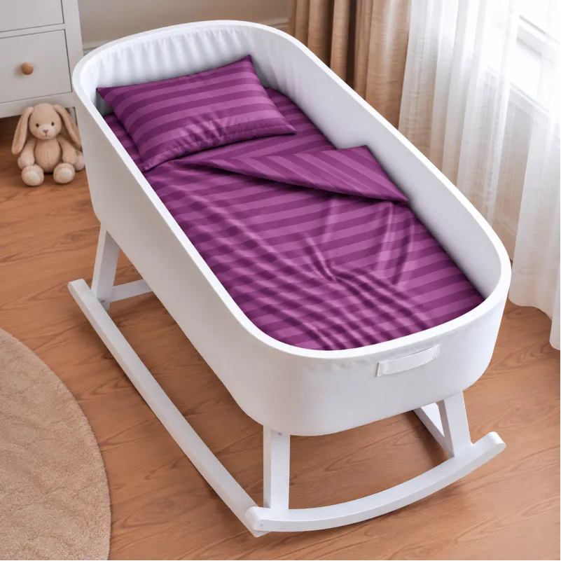 Комплект постельного белья в кроватку 90*110 Satin Stripe 30-0009 Purple