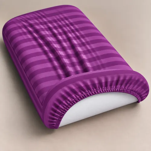 Комплект постельного белья в кроватку 90*110 Satin Stripe 30-0009 Purple - 4