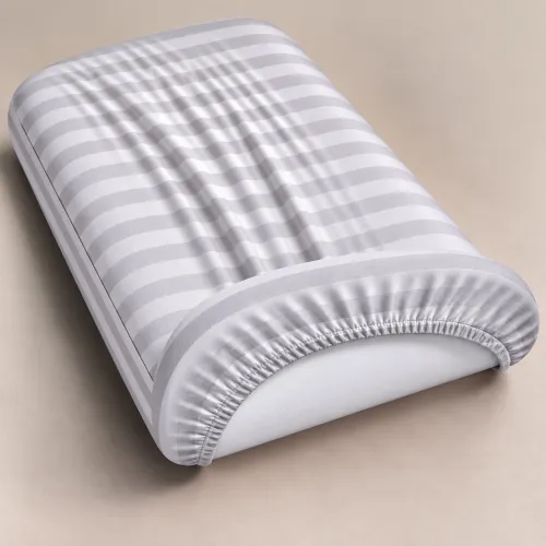 Комплект постельного белья в кроватку 90*110 Satin Stripe 30-0010 Light Gray - 4