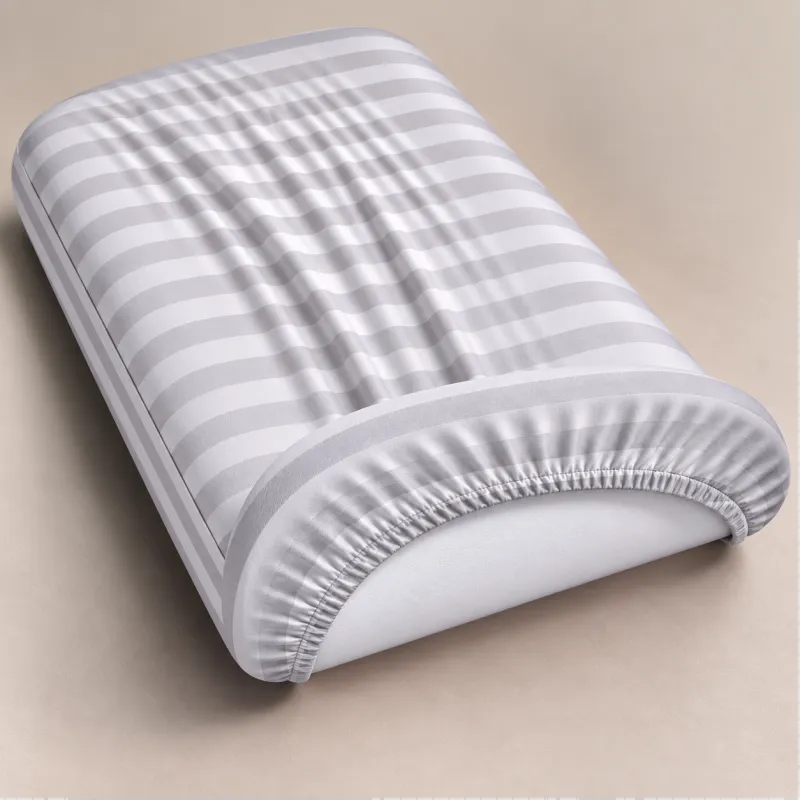 Комплект постельного белья в кроватку 90*110 Satin Stripe 30-0010 Light Gray - 3