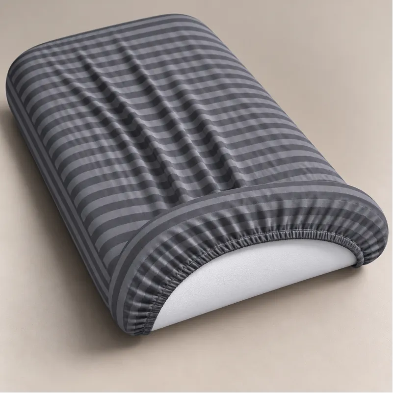 Комплект постельного белья в кроватку 90*110 Satin Stripe 30-0012 Dark Gray - 3