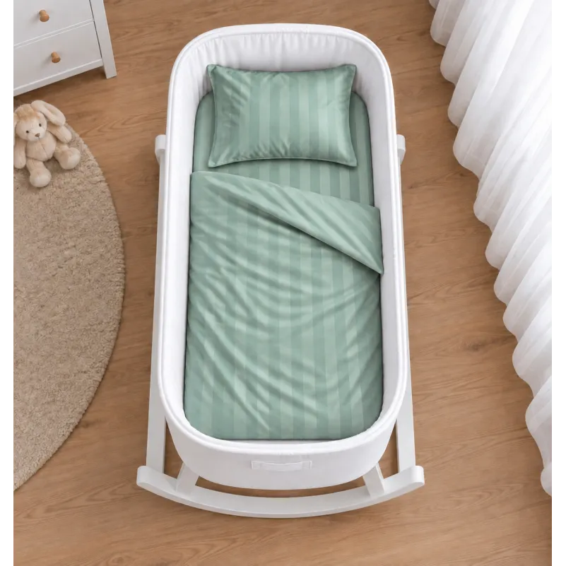 Комплект постельного белья в кроватку 90*110 Satin Stripe 30-0013 Azure - 1
