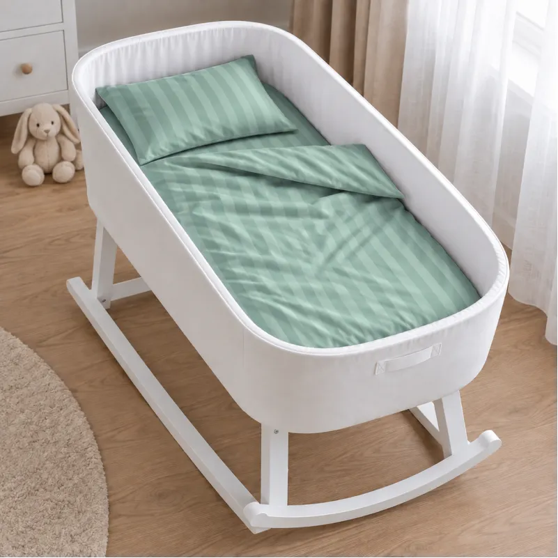 Комплект постельного белья в кроватку 90*110 Satin Stripe 30-0013 Azure