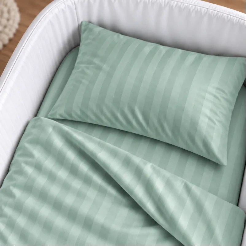 Комплект постельного белья в кроватку 90*110 Satin Stripe 30-0013 Azure - 2