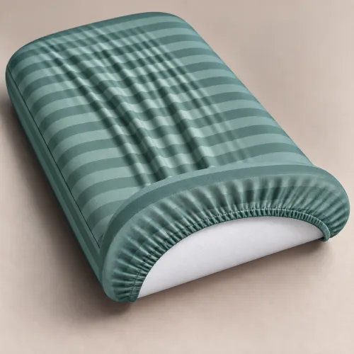 Комплект постельного белья в кроватку 90*110 Satin Stripe 30-0015 Green Wave - 4