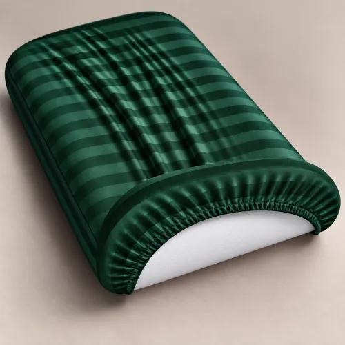 Комплект постельного белья в кроватку 90*110 Satin Stripe 30-0017 Green - 4