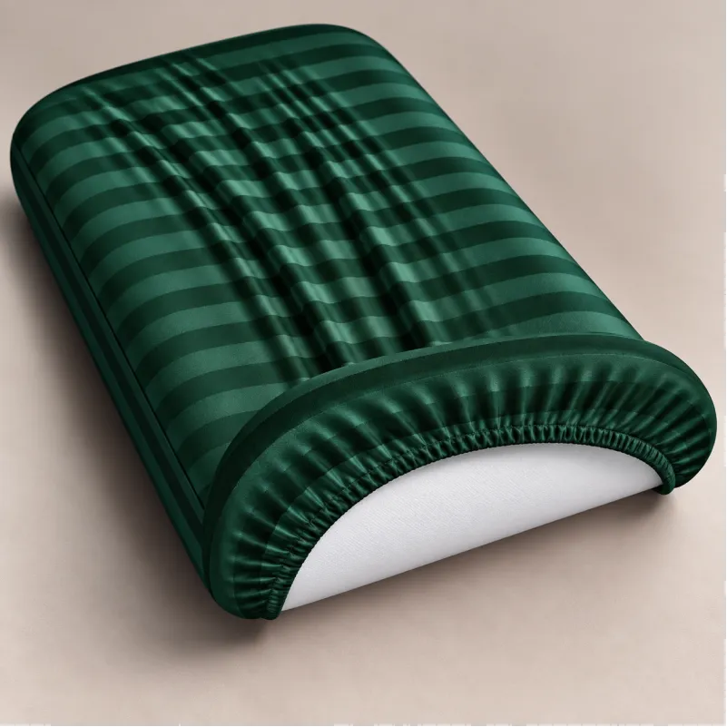 Комплект постельного белья в кроватку 90*110 Satin Stripe 30-0017 Green - 3