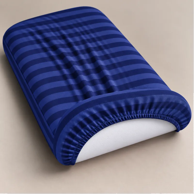 Комплект постельного белья в кроватку 90*110 Satin Stripe 30-0020 Smoky Blue - 3