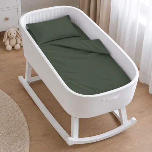 Комплект постельного белья в кроватку 90*110 Ranforce Elite 16-7000 Green Grey - 1