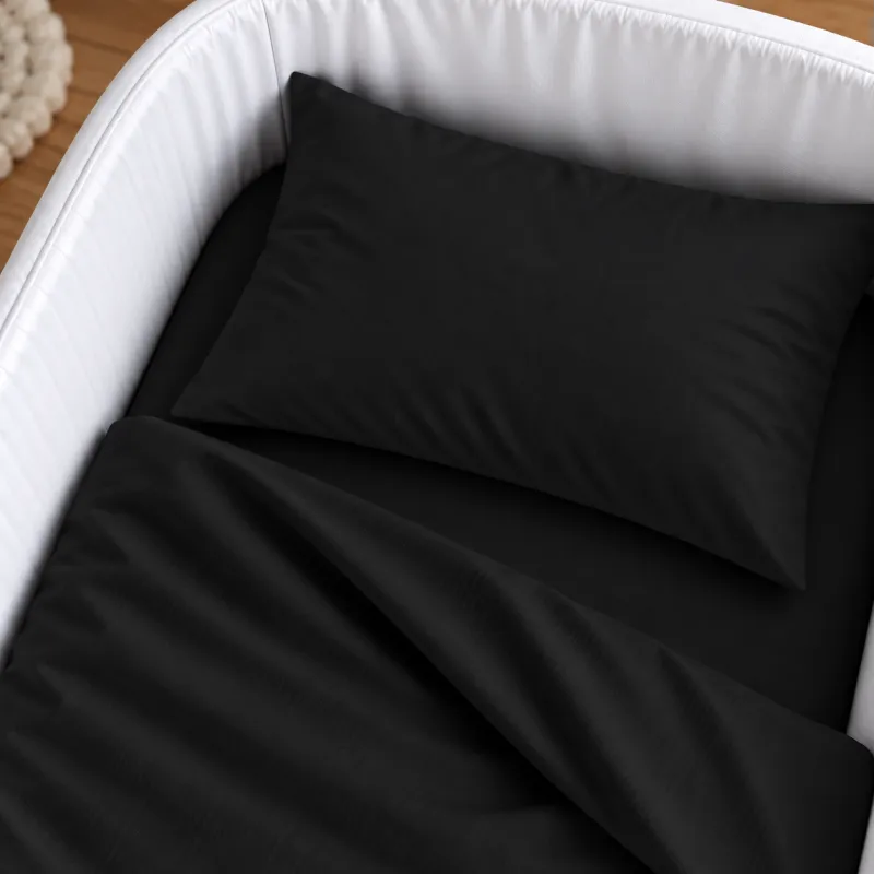 Комплект постельного белья в кроватку  90*110 Poplin Line "099 Black" - 2