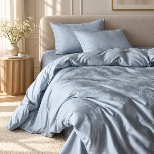 Комплект постільної білизни Tencel Pearl Marble blue - 2