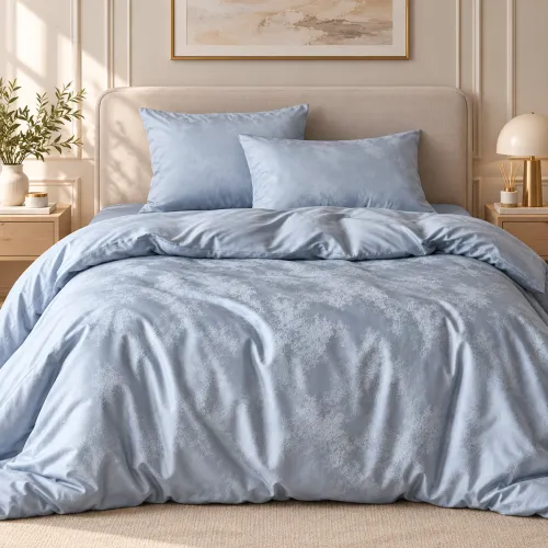 Комплект постільної білизни Tencel Pearl Marble blue - 1