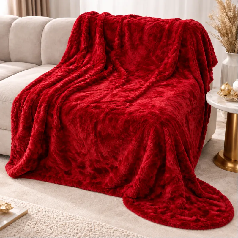 Плед №1015 Aurora Red
