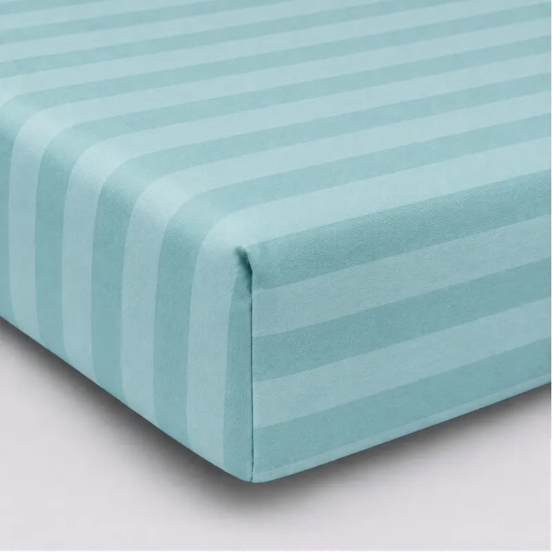 Простирадло на гумці Satin Stripe 30-0015 Green Wave