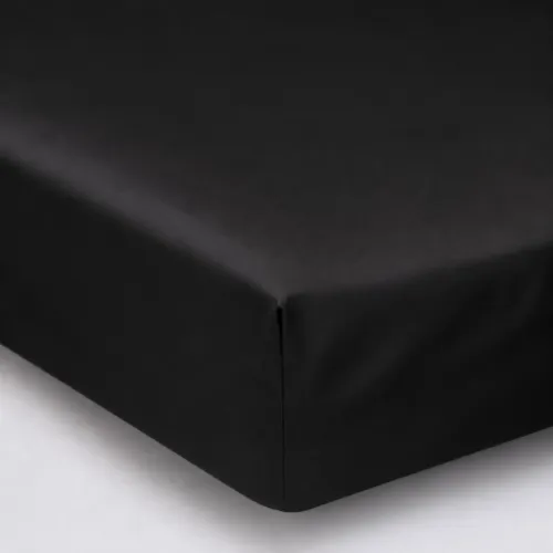 Простирадло на гумці Poplin Line "099 Black" - висота 25 см (дитячі 10 см) - 1