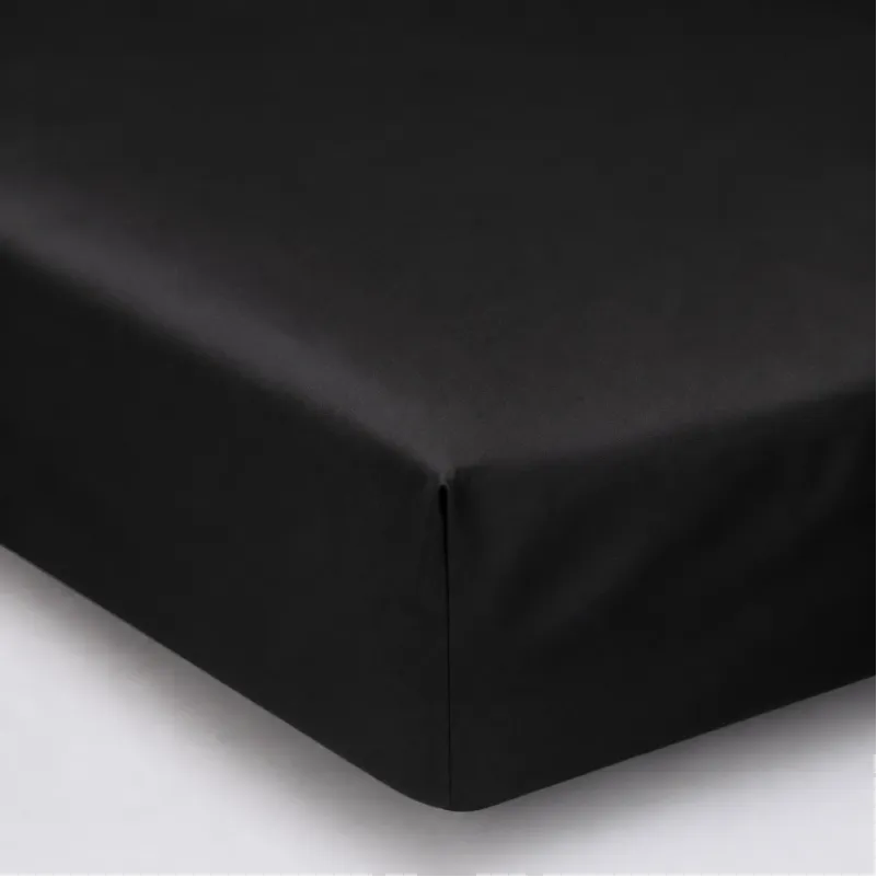 Простынь на резинке Poplin Line "099 Black" - высота 25 см (детские 10 см)