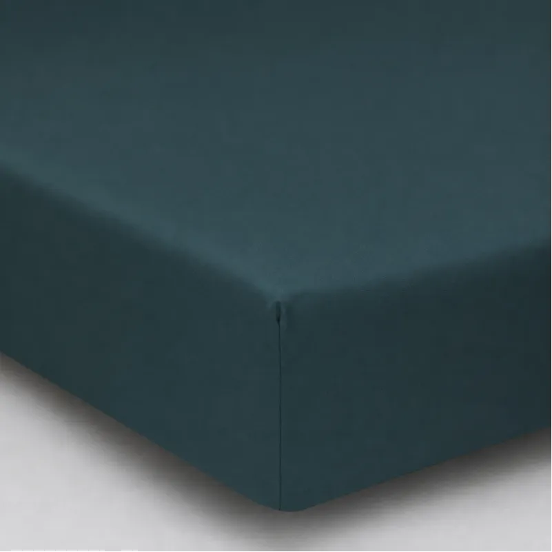 Простынь на резинке Poplin Line "091 Emerald" - высота 25 см (детские 10 см)