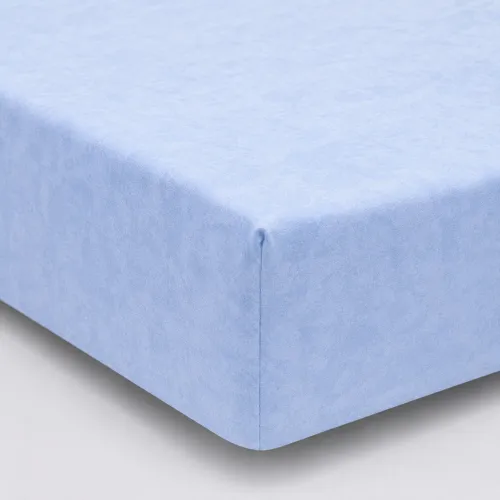 Простирадло на гумці Поплін 00-5 "Geometry Blue" - висота 25 см (дитячі 10 см) - 1