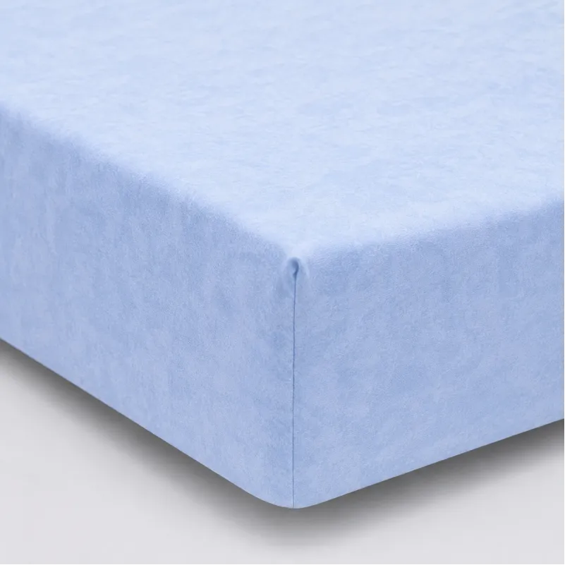 Простынь на резинке Поплин 00-5 "Geometry Blue" - высота 25 см (детские 10 см)
