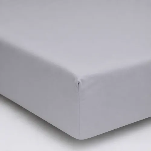 Простирадло на гумці Poplin Line "054 Light Gray" - висота 25 см (дитячі 10 см) - 1