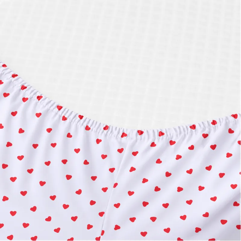 Простирадло на гумці Poplin Line Kids Time 01 "Little Hearts" - висота 25 см (дитячі 10 см) - 1