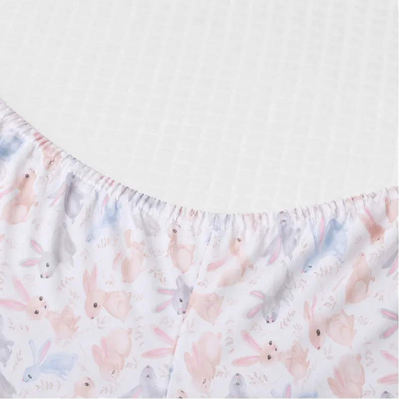 Простирадло на гумці Poplin Line Kids Time 07 "Rabbits" - висота 25 см (дитячі 10 см) - 1