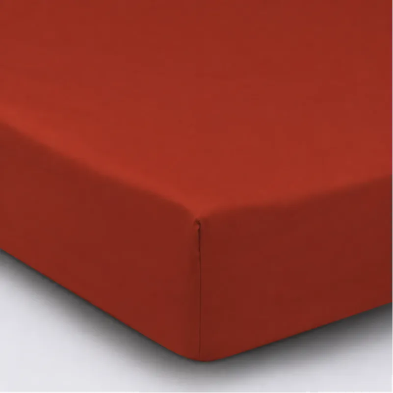 Простирадло на резинці Satin Premium 0081 Terracotta - висота 25 см (дитячі 10 см)