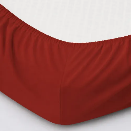Простирадло на резинці Satin Premium 0081 Terracotta - висота 25 см (дитячі 10 см) - 2