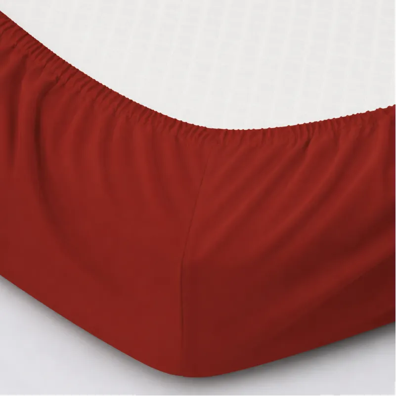 Простирадло на резинці Satin Premium 0081 Terracotta - висота 25 см (дитячі 10 см) - 1