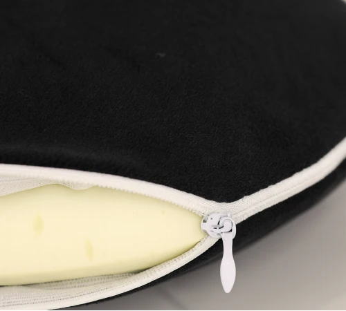 Подушка для подорожей №8725 Velvet Line 28-0007 Black (велюр) - 2