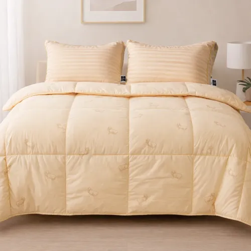 Набір вовна №9562 "Gold camel" Wool (Ковдра + подушка)