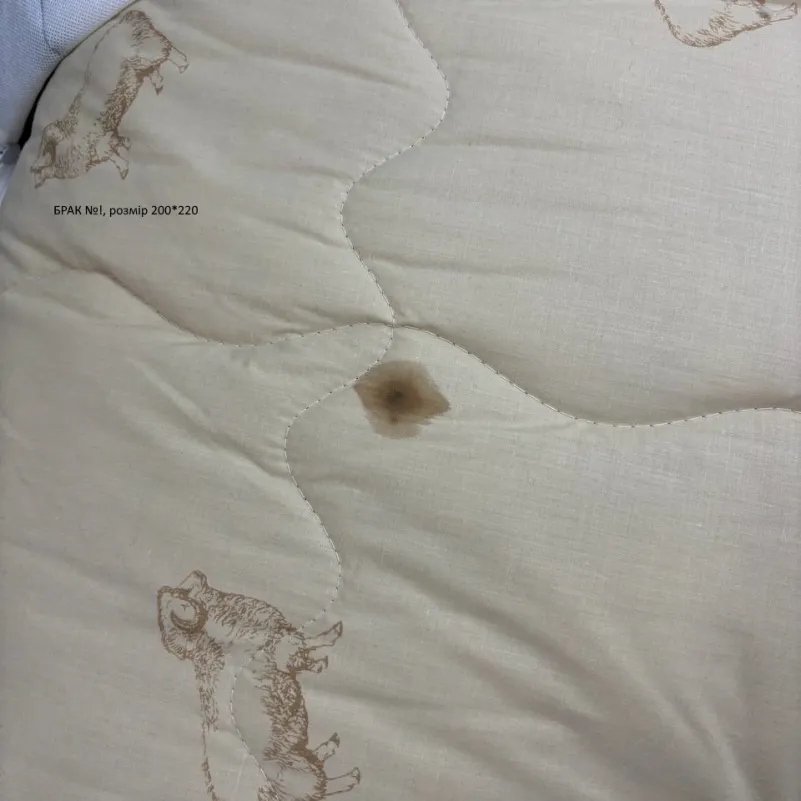 Одеяло шерстяное Hand Made Camel №175 шерсть тик (зима) Уценка №2205 - 4