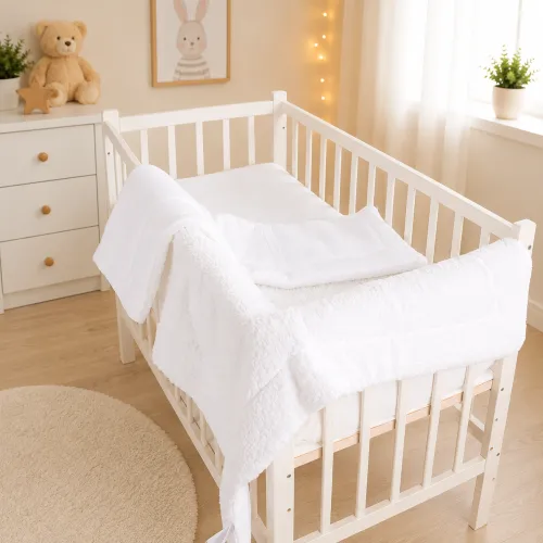 Детский плед №080 Teddy Muslin White - 3