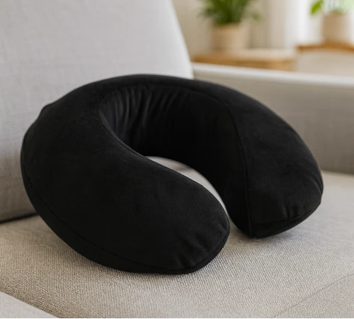 Подушка для подорожей №8725 Velvet Line 28-0007 Black (велюр)