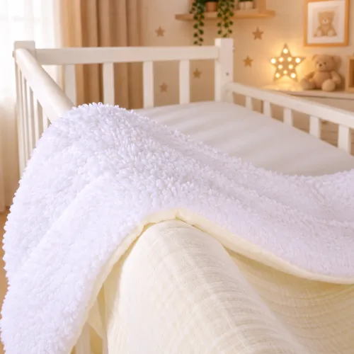 Детский плед №081 Teddy Muslin Milk - 3