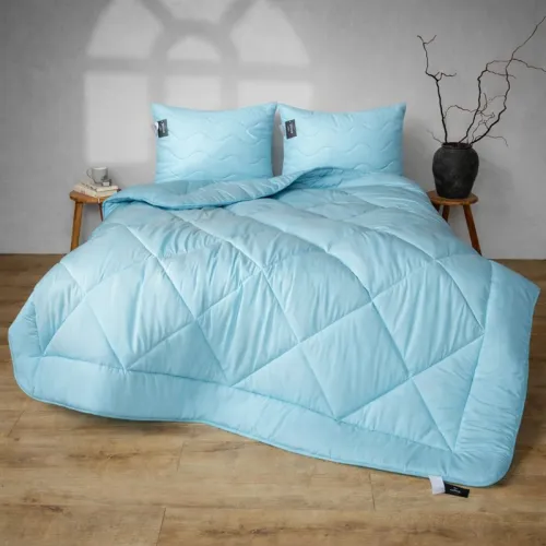 Набір Шовковий Супер Теплий Eco Light Blue №1691 (ковдра + подушки 50*70 середні)