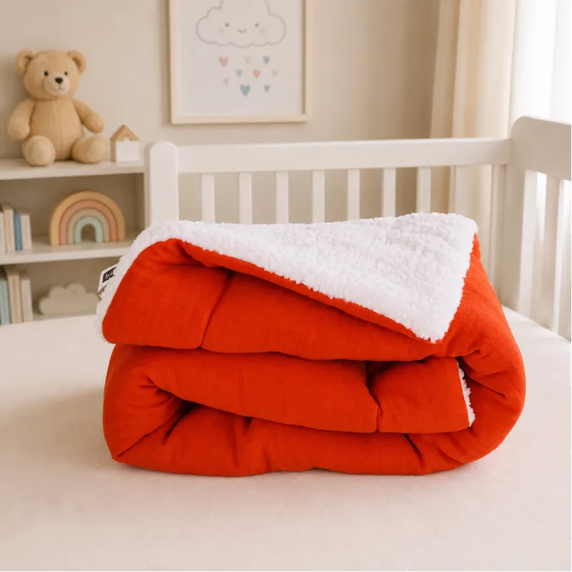 Детский плед №082 Teddy Muslin Terracotta Фото - 8