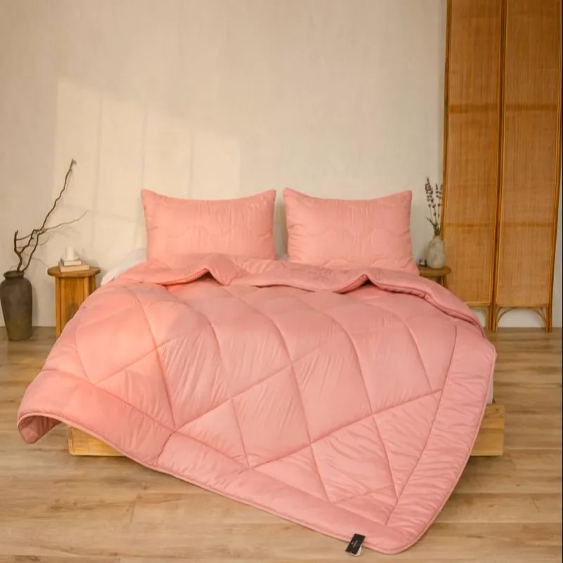 Набір Вовняний Супер Теплий Eco Light Coral №1750 (ковдра + подушки 50*70 середні)