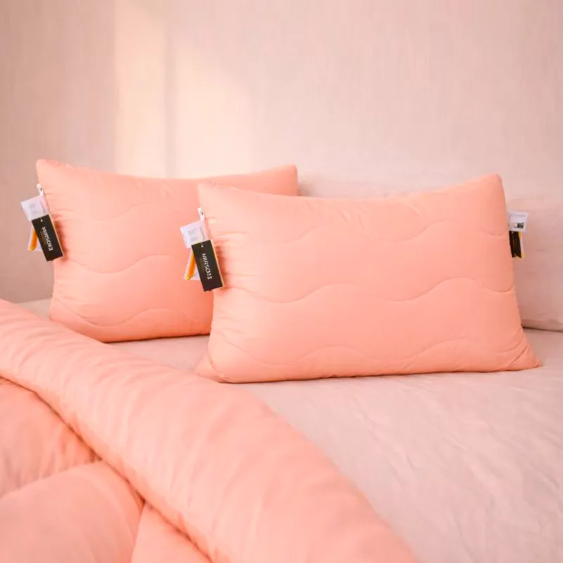 Набір Вовняний Супер Теплий Eco Light Coral №1750 (ковдра + подушки 50*70 середні) - 4