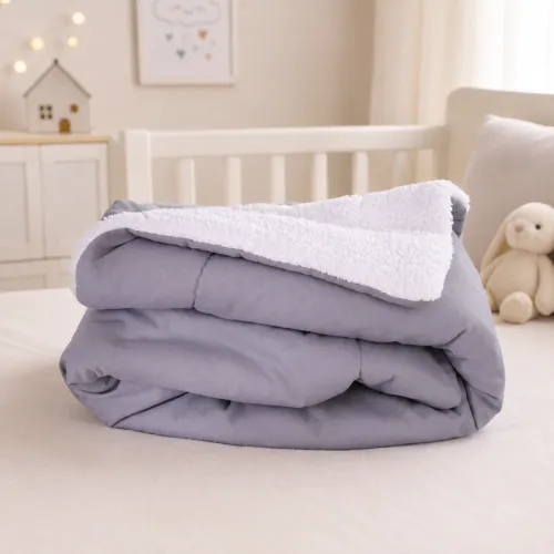 Детский плед №073 Teddy Flannel 001 Ash grey - 4
