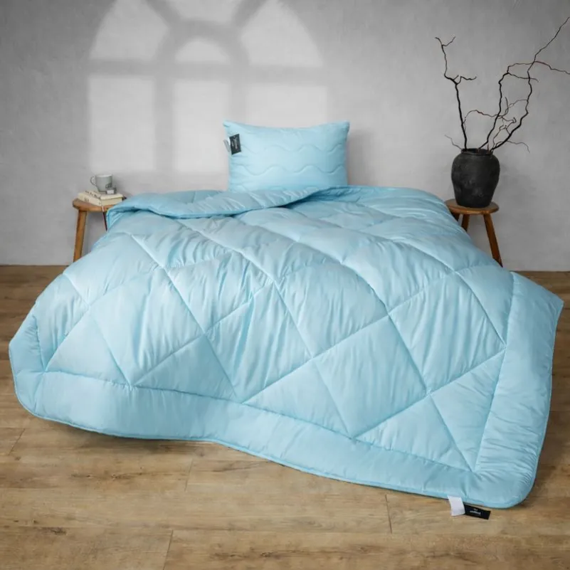 Набір антиалергенний з Тенсель Супер Теплий Eco Light Blue №1670 (ковдра + подушка 50*70 середня)