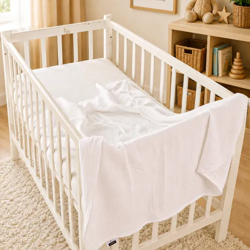 Дитячий плед №001 Pure Muslin White - 1