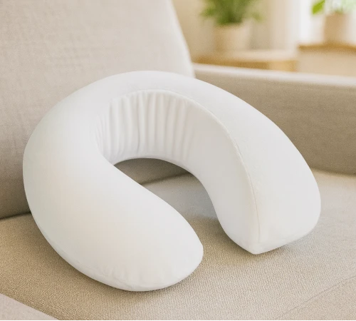 Подушка для подорожей №8720 Velvet Line 28-0001 White (велюр)