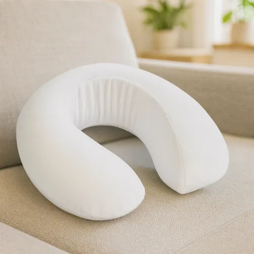 Подушка для путешествий  №8720 Velvet Line 28-0001 White (велюр)