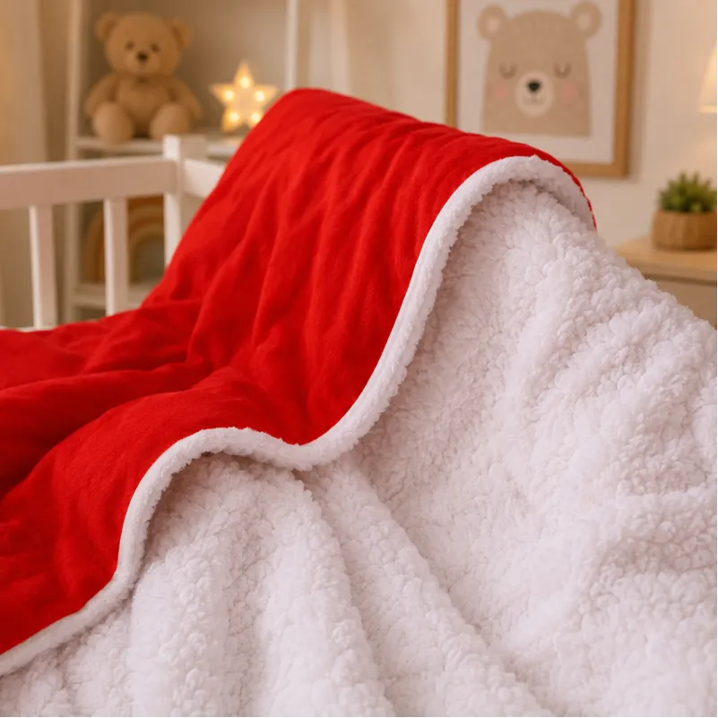 Дитячий плед №075 Teddy Flannel 009 Red - 4